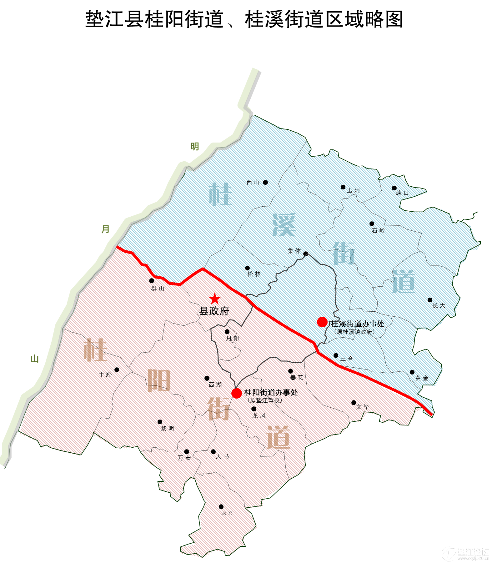 垫江县桂阳街,桂溪街道区域划分图