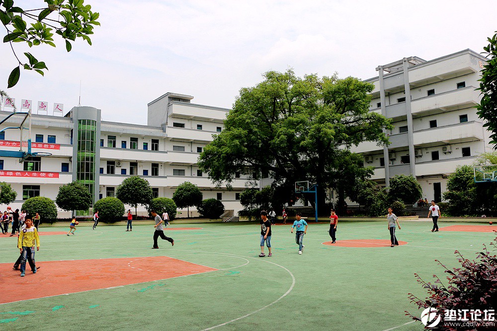 风光摄影砚台小学校园风景